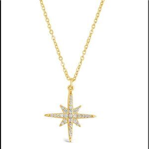 Sterling Forever 14k Gold Starburst Pendant